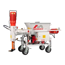 The Supermix Eco plastering machine seen from the front