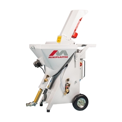 The Miniplaster plastering machine from the front